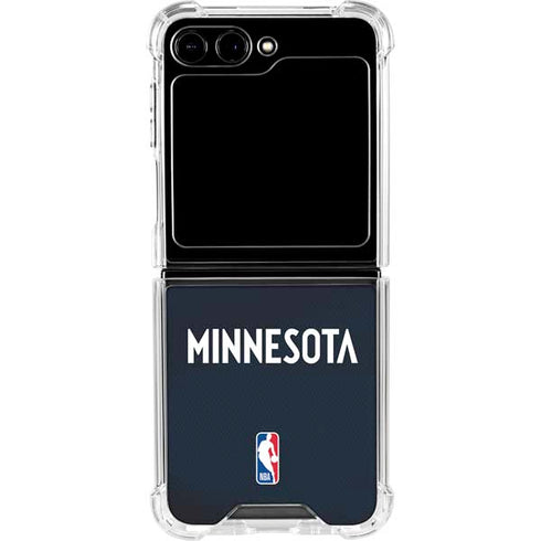 NBA Minnesota Timberwolves Jersey Galaxy Z Flip6 Clear Case